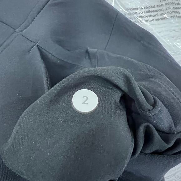 Lululemon Smooth Fleece Jogger Pants Size 2 Black High Rise Cozy Athleisure - Picture 3 of 8